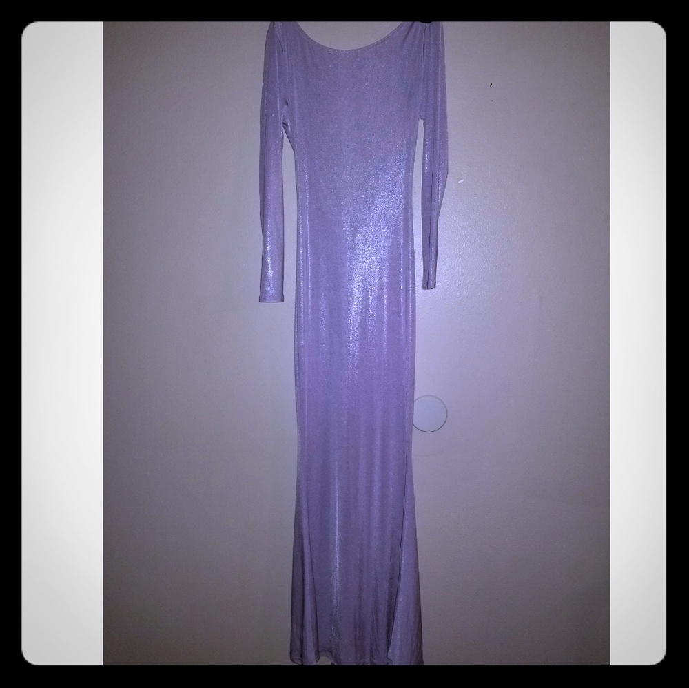 Lavender sleeve maxi dress